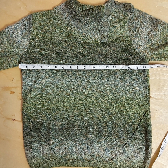 3 for $25- Dressbarn Graduated Green Soft Sweater, Size Large Petite - Picture 8 of 14